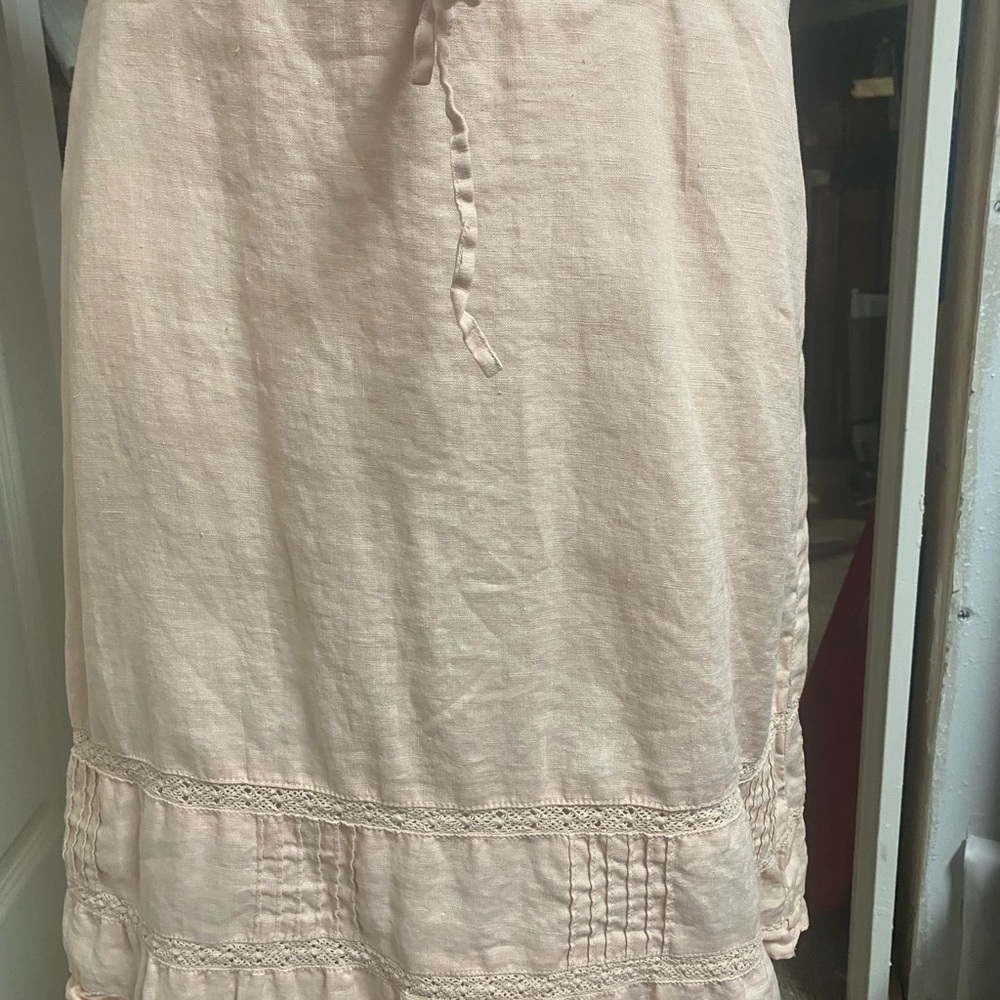 Old Navy Pink Smocked Midi Skirt